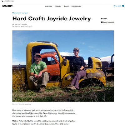 HAGERTY article about jewelry made from cars