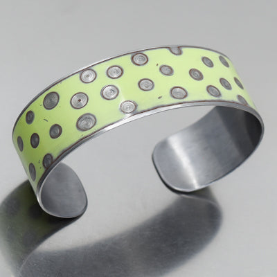 Wilson - Plymouth Satellite bracelet with original 73 Plymouth car paint, adjustable 3/4" wide wrist cuff.