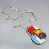 Maude - Ford & GMC pendant necklace with original car paint on 22" oxidized sterling silver chain.