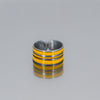 Delmar - Ford pickup ring with original 72 Ford pickup paint, adjustable size 8 to 8.5, yellow stripes design.