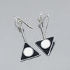 Jeanie - Ford sterling silver earrings with 86 Ford Bronco black and 64 Ford Fairlane white paint model.