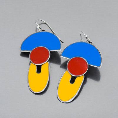 Agnes - AMC, Mercury, Ford earrings made with original car paint from AMC, Mercury, Ford on sterling silver ear wires.