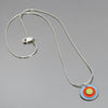 Clara -Oldsmobile, Ford, Plymouth pendant necklace with original car paint on sterling silver snake chain.