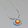 Clara -Oldsmobile, Ford, Plymouth pendant necklace with original car paint on sterling silver snake chain.
