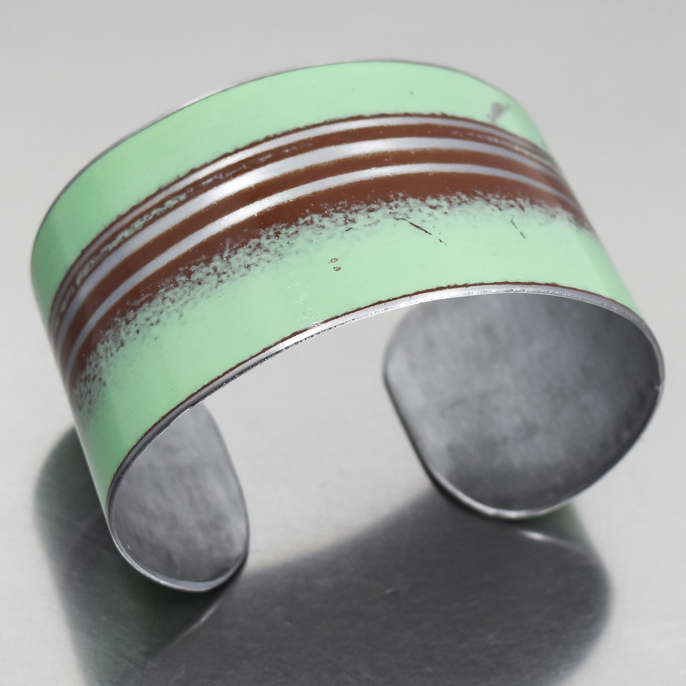 Leroy - Dodge pickup bracelet made from 75 Dodge forest service truck paint, adjustable wrist cuff.