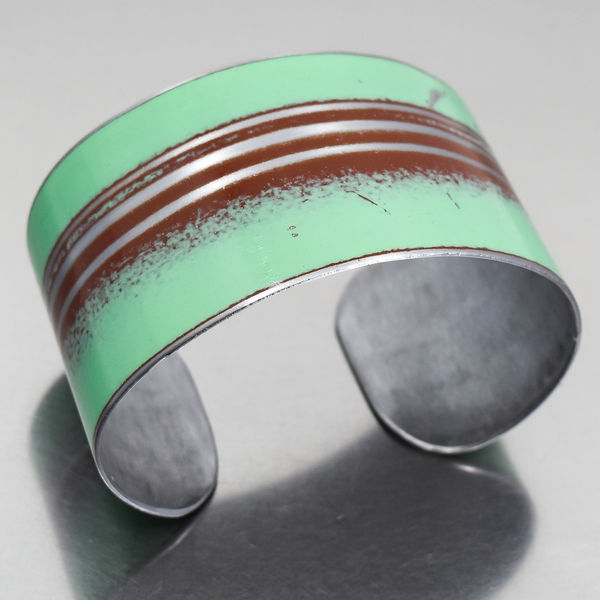 Leroy - Dodge pickup bracelet made from 75 Dodge forest service truck paint, adjustable wrist cuff.
