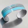 Louie - Ford Thunderbird bracelet made from 64 Ford Thunderbird with original turquoise paint, adjustable wrist size.