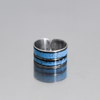 Delmar - Chevy pickup ring with original blue car paint, adjustable size 8.5 to 9, 3/8 inch wide band.