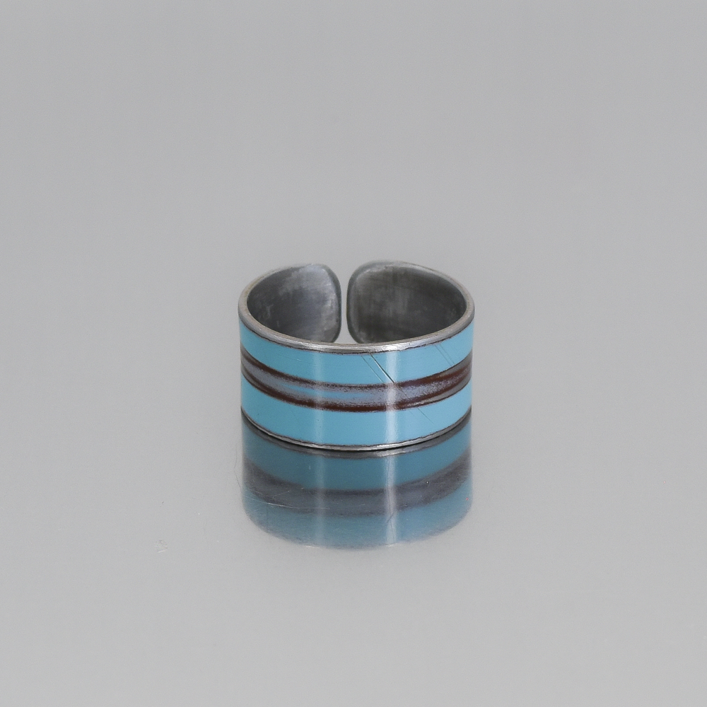 Sammy - Ford Thunderbird ring featuring original 64 Ford Thunderbird car paint in adjustable size 8 to 8.5 design.