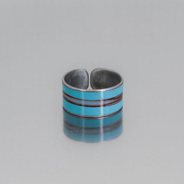 Sammy - Ford Thunderbird ring featuring original 64 Ford Thunderbird car paint in adjustable size 8 to 8.5 design.