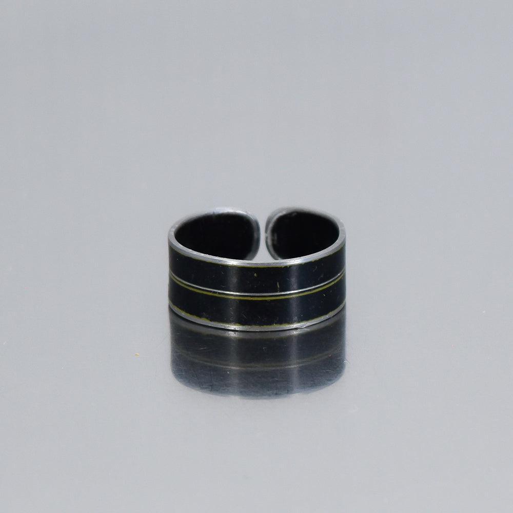 black band ring for men or women , slightly adjustable. handmade using vintage car parts with the original car paint intact. Joyride Jewelry. Jewelry made from vintage car parts. Made from a 68 GMC pickup.