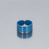 blue band style ring, slightly adjustable for men or women. handmade using vintage car parts with the original car paint intact. Joyride Jewelry. Jewelry made from vintage car parts. 
Fun, unique, original, colorful
sustainable, recycled 