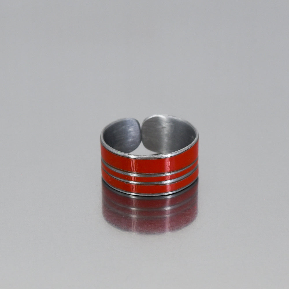 Handmade Red Ring | Vintage Mercury Monterey Metal With Original Paint ...